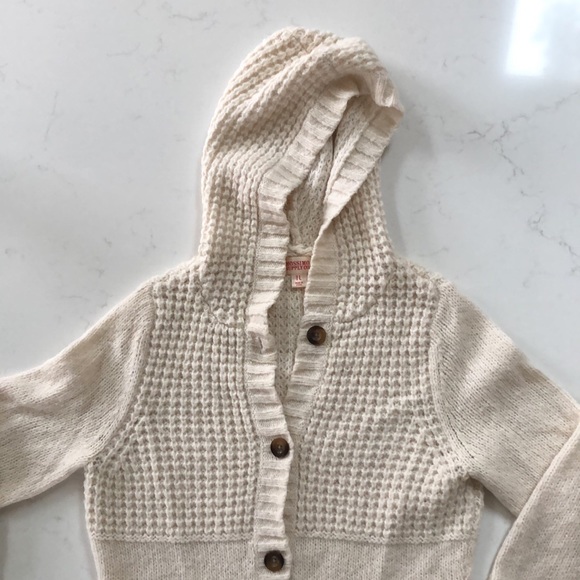 Mossimo Supply Co. Creamy White Knit Hooded Cardi - Picture 8 of 12
